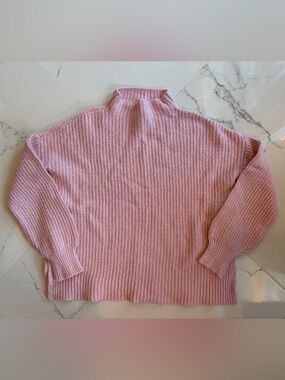 Rachel Zoe Pink Ribbed Turtleneck Sweater